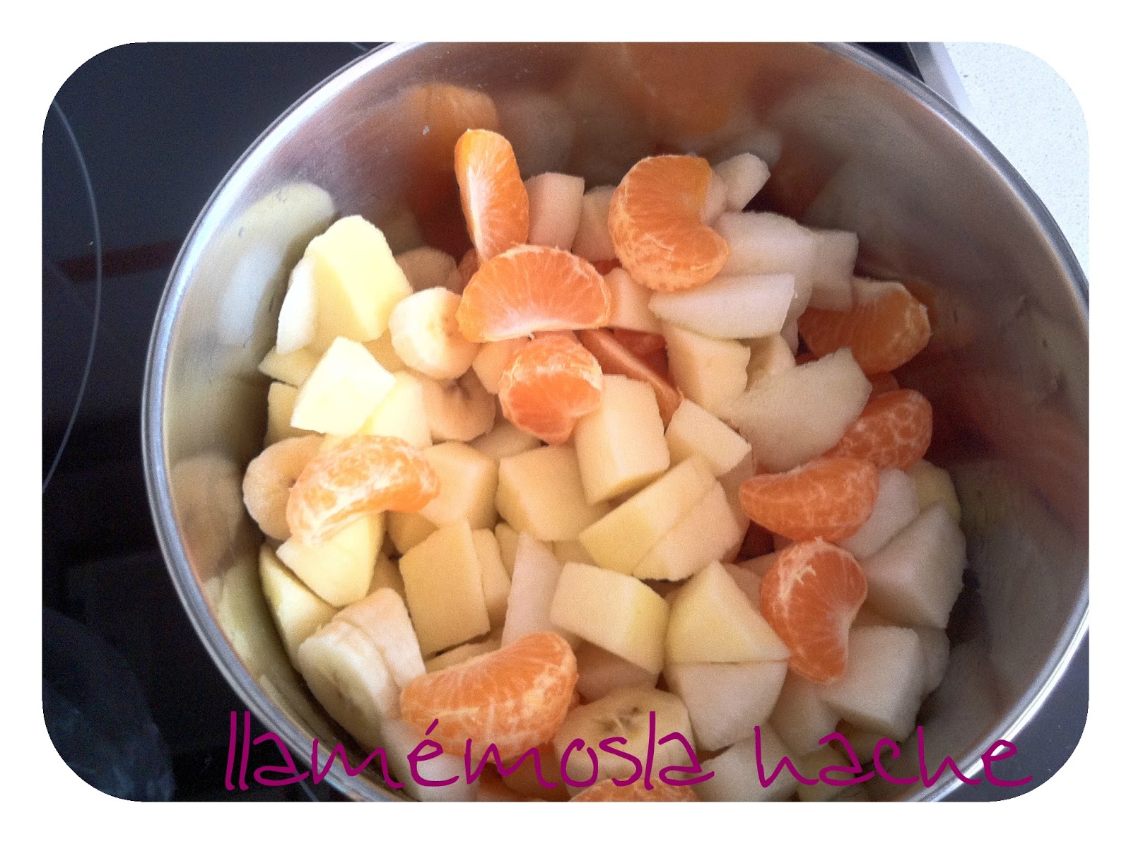 papilla de frutas con leche para bebes
